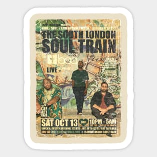 POSTER TOUR - SOUL TRAIN THE SOUTH LONDON 51 Sticker